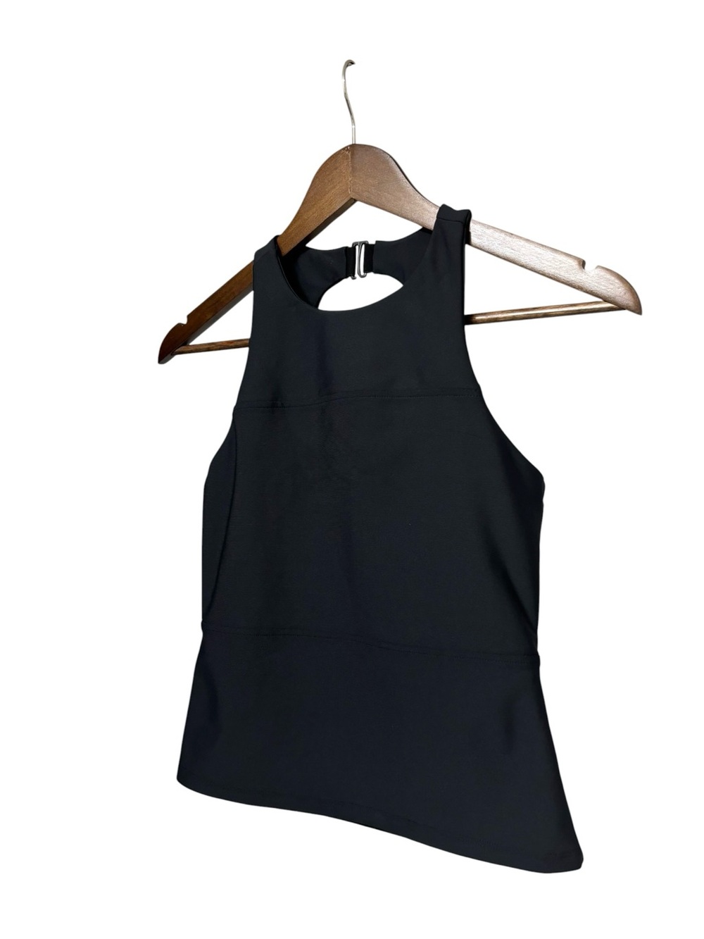 Natori Josie black Solstice Meet & Greet halter shelf bra active tank top size S - Picture 5 of 11